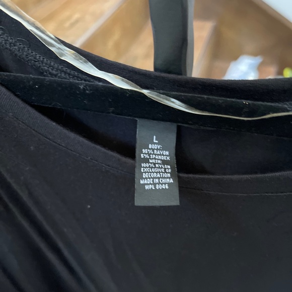 INC International concepts black long sleeve top - Picture 2 of 3